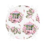 - RealHomes Yuvarlak Fermuarlı Minder - Realhomes  Çiçek Demetleri Özel Tasarım Dijital Baskılı Yuvarlak Fermuarlı Sandalye Minderi Realhomes