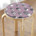 - RealHomes Yuvarlak Fermuarlı Minder - Realhomes Açık Mor Zeminli Kaktüs Tasarımlı Dijital Baskılı Modern Yuvarlak Fermuarlı Sandalye Minderi Realhomes