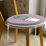 - RealHomes Yuvarlak Fermuarlı Minder - Realhomes Açık Mor Zemin Sade Kaktüs Tasarımlı Dijital Baskılı Yuvarlak Fermuarlı Sandalye Minderi Realhomes