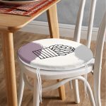 - RealHomes Yuvarlak Fermuarlı Minder - Realhomes  Renkli Zemin Kaktüs Tasarımlı Dijital Baskılı Modern Yuvarlak Fermuarlı Sandalye Minderi Realhomes