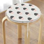 - RealHomes Yuvarlak Fermuarlı Minder - Realhomes  Krem Kumlama Zemin Kaktüs Tasarımlı Dijital Baskılı Modern Yuvarlak Fermuarlı Sandalye Minderi Realhomes