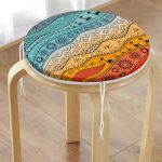 Etnik Desen Tasarımlı Dijital Baskılı Modern Yuvarlak Fermuarlı Sandalye Minderi Realhomes