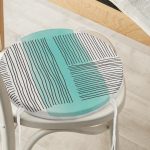 - RealHomes Yuvarlak Fermuarlı Minder - Realhomes Soyut Tarzda Onedraw Çizimli Dijital Baskılı Modern Yuvarlak Fermuarlı Sandalye Minderi Realhomes