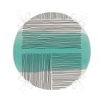 - RealHomes Yuvarlak Fermuarlı Minder - Realhomes Soyut Tarzda Onedraw Çizimli Dijital Baskılı Modern Yuvarlak Fermuarlı Sandalye Minderi Realhomes