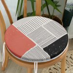 - RealHomes Yuvarlak Fermuarlı Minder - Realhomes Soyut Tarzda Onedraw Çizimli Dijital Baskılı Yuvarlak Fermuarlı Sandalye Minderi Realhomes