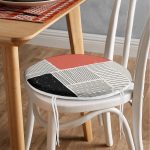 - RealHomes Yuvarlak Fermuarlı Minder - Realhomes Soyut Tarzda Onedraw Çizimli Dijital Baskılı Yuvarlak Fermuarlı Sandalye Minderi Realhomes