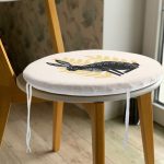 - RealHomes Yuvarlak Fermuarlı Minder - Realhomes Tavşan Silüetli Özel Tasarım Dijital Baskılı Modern Yuvarlak Fermuarlı Sandalye Minderi Realhomes