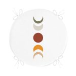 Ay'ın Dönüşümleri Özel Tasarım Dijital Baskılı Yuvarlak Fermuarlı Sandalye Minderi Realhomes