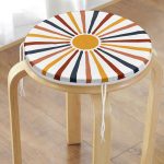 - RealHomes Yuvarlak Fermuarlı Minder - Realhomes  Güneş ve Renkli Işınları Özel Tasarım Dijital Baskılı Modern Yuvarlak Fermuarlı Sandalye Minderi Realhomes