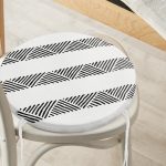 - RealHomes Yuvarlak Fermuarlı Minder - Realhomes İskandinav Desenli Etnik Tasarımlı Dijital Baskılı Yuvarlak Fermuarlı Sandalye Minderi Realhomes