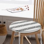 - RealHomes Yuvarlak Fermuarlı Minder - Realhomes İskandinav Desenli Etnik Tasarımlı Dijital Baskılı Yuvarlak Fermuarlı Sandalye Minderi Realhomes