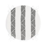 - RealHomes Yuvarlak Fermuarlı Minder - Realhomes İskandinav Desenli Etnik Tasarımlı Dijital Baskılı Yuvarlak Fermuarlı Sandalye Minderi Realhomes