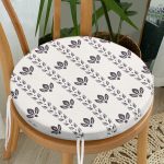 - RealHomes Yuvarlak Fermuarlı Minder - Realhomes  İskandinav Desenli Etnik Tasarımlı Dijital Baskılı Yuvarlak Fermuarlı Sandalye Minderi Realhomes