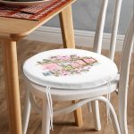 - RealHomes Yuvarlak Fermuarlı Minder - Realhomes Çiçek Köşesi Özel Tasarım Dijital Baskılı Yuvarlak Fermuarlı Sandalye Minderi Realhomes