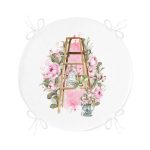 - RealHomes Yuvarlak Fermuarlı Minder - Realhomes Çiçek Köşesi Özel Tasarım Dijital Baskılı Yuvarlak Fermuarlı Sandalye Minderi Realhomes