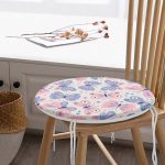 - RealHomes Yuvarlak Fermuarlı Minder - Realhomes Renkli Kelebek Motifli Dijital Baskılı Modern Yuvarlak Fermuarlı Sandalye Minderi Realhomes