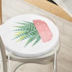 - RealHomes Yuvarlak Fermuarlı Minder - Realhomes Kaktüs Özel Tasarımlı Dijital Baskılı Yuvarlak Fermuarlı Sandalye Minderi Realhomes