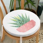 - RealHomes Yuvarlak Fermuarlı Minder - Realhomes Kaktüs Özel Tasarımlı Dijital Baskılı Yuvarlak Fermuarlı Sandalye Minderi Realhomes