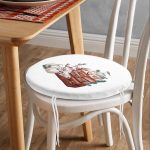 - RealHomes Yuvarlak Fermuarlı Minder - Realhomes Özel Tasarım Kış Temalı Dijital Baskılı Yuvarlak Fermuarlı Sandalye Minderi Realhomes