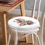 - RealHomes Yuvarlak Fermuarlı Minder - Realhomes  Özel Tasarım Kitap Temalı Dijital Baskılı Modern Yuvarlak Fermuarlı Sandalye Minderi Realhomes