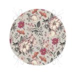 - RealHomes Yuvarlak Fermuarlı Minder - Realhomes  Papatya & Gül Tasarımlı Dijital Baskılı Modern Yuvarlak Fermuarlı Sandalye Minderi Realhomes