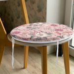 - RealHomes Yuvarlak Fermuarlı Minder - Realhomes Papatya & Gül Tasarımlı Dijital Baskılı Yuvarlak Fermuarlı Sandalye Minderi Realhomes