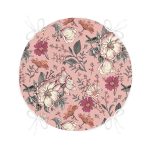 - RealHomes Yuvarlak Fermuarlı Minder - Realhomes Papatya & Gül Tasarımlı Dijital Baskılı Yuvarlak Fermuarlı Sandalye Minderi Realhomes