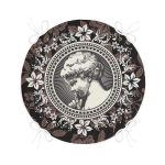 - RealHomes Yuvarlak Fermuarlı Minder - Realhomes Gül & Portre Motifli Dijital Baskılı Yuvarlak Fermuarlı Sandalye Minderi Realhomes