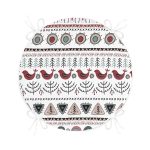 Etnik İskandinav Motifli Dijital Baskılı Yuvarlak Fermuarlı Sandalye Minderi Realhomes