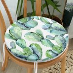 - RealHomes Yuvarlak Fermuarlı Minder - Realhomes  Kaktüs Özel Tasarımlı Dijital Baskılı Yuvarlak Fermuarlı Sandalye Minderi Realhomes