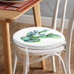 - RealHomes Yuvarlak Fermuarlı Minder - Realhomes  Kaktüs Özel Tasarımlı Dijital Baskılı Modern Yuvarlak Fermuarlı Sandalye Minderi Realhomes