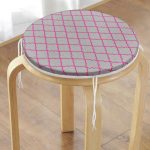 Gri Zemin Ogea Desenli Modern Dijital Yuvarlak Fermuarlı Sandalye Minderi Realhomes