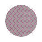 Gri Zemin Ogea Desenli Modern Dijital Yuvarlak Fermuarlı Sandalye Minderi Realhomes