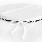 Siyah Beyaz Geometrik Desenli Yuvarlak Fermuarlı Sandalye Minderi Realhomes