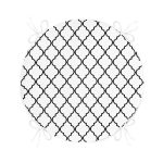 - RealHomes Yuvarlak Fermuarlı Minder - Realhomes  Siyah Beyaz Ogea Desenli Yuvarlak Fermuarlı Sandalye Minderi Realhomes