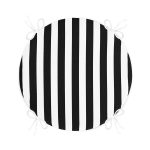 - RealHomes Yuvarlak Fermuarlı Minder - Realhomes  Siyah Beyaz Çizgili Yuvarlak Fermuarlı Sandalye Minderi Realhomes