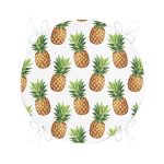 - RealHomes Yuvarlak Fermuarlı Minder - Realhomes  Ananas Desenli Dijital Baskı Yuvarlak Fermuarlı Sandalye Minderi Realhomes