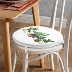 - RealHomes Yuvarlak Fermuarlı Minder - Realhomes Beatiful Cactus Dijital Baskılı Yuvarlak Fermuarlı Sandalye Minderi Realhomes