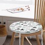 - RealHomes Yuvarlak Fermuarlı Minder - Realhomes Realhomes Kaktüs Desenli Özel Tasarım Modern Yuvarlak Fermuarlı Sandalye Minderi Realhomes