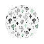 - RealHomes Yuvarlak Fermuarlı Minder - Realhomes Realhomes Kaktüs Desenli Özel Tasarım Modern Yuvarlak Fermuarlı Sandalye Minderi Realhomes