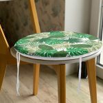 - RealHomes Yuvarlak Fermuarlı Minder - Realhomes  Realhomes Yaprak Motifli Dijital Baskılı Yuvarlak Fermuarlı Sandalye Minderi Realhomes