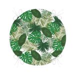 - RealHomes Yuvarlak Fermuarlı Minder - Realhomes  Realhomes Yaprak Motifli Dijital Baskılı Yuvarlak Fermuarlı Sandalye Minderi Realhomes