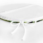 - RealHomes Yuvarlak Fermuarlı Minder - Realhomes  Siyah Zemin Yapraklar Yuvarlak Fermuarlı Sandalye Minderi Realhomes