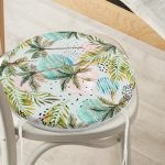 - RealHomes Yuvarlak Fermuarlı Minder - Realhomes Realhomes Palmiye Çizim Yuvarlak Fermuarlı Sandalye Minderi Realhomes