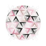 - RealHomes Yuvarlak Fermuarlı Minder - Realhomes Renkli Üçgen Motifler Dijital Baskılı Yuvarlak Fermuarlı Sandalye Minderi Realhomes