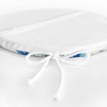 - RealHomes Yuvarlak Fermuarlı Minder - Realhomes  Mavi Temalı Geometrik Şekilli Yuvarlak Fermuarlı Sandalye Minderi Realhomes