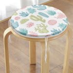 - RealHomes Yuvarlak Fermuarlı Minder - Realhomes Kaktüs Desenli Renkli Modern Yuvarlak Fermuarlı Sandalye Minderi Realhomes