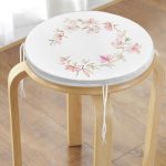 - RealHomes Yuvarlak Fermuarlı Minder - Realhomes  Save The Date Çiçek Desenli Dijital Baskılı Yuvarlak Fermuarlı Sandalye Minderi Realhomes