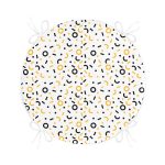 Geometrik Motifli Dijital Baskılı Yuvarlak Fermuarlı Sandalye Minderi Realhomes