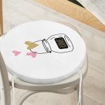 - RealHomes Yuvarlak Fermuarlı Minder - Realhomes Love Kalp Desenli Dijital Baskılı Yuvarlak Fermuarlı Sandalye Minderi Realhomes